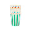 BICCHIERI IN CARTA - MIXED STRIPE