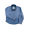 CAMICIA IN COTONE - PLUMETIL BLUE E ROSSO A RILIEVO