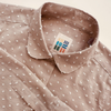 CAMICIA IN COTONE - PLUMETIL BEIGE E BIANCO A RILIEVO