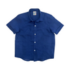 CAMICIA MANICA CORTA BIMBO- PURO LINO 100% BLUE