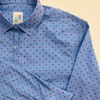 CAMICIA IN COTONE - PLUMETIL BLUE E ROSSO A RILIEVO