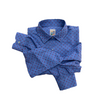 CAMICIA IN COTONE - PLUMETIL BLUE E ROSSO A RILIEVO