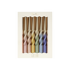 CANDELE DA TAVOLA ATTORCIGLIATE - ARCOBALENO