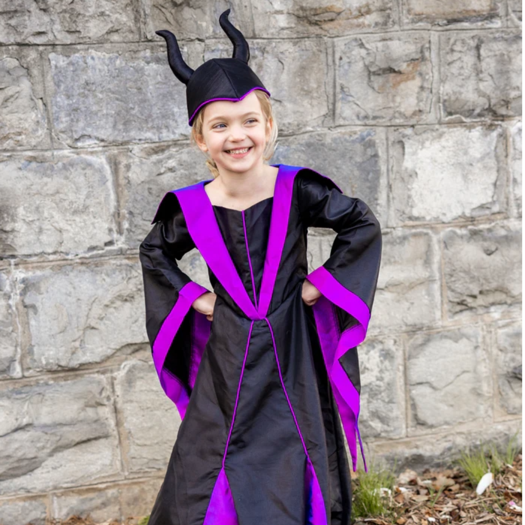Bella Addormentata Vestito Di Carnevale Maleficent Bambina Costume