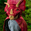 COSTUME DINOSAURO - TRICERATOPO ROSSO