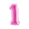PALLONCINO FORMA NUMERO - PINK 14 POLLICI