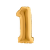 PALLONCINO FORMA NUMERO - GOLD 14 POLLICI