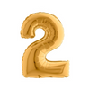 PALLONCINO FORMA NUMERO - GOLD 14 POLLICI