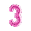 PALLONCINO FORMA NUMERO - PINK 14 POLLICI