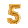 PALLONCINO FORMA NUMERO - GOLD 14 POLLICI