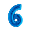 PALLONCINO FORMA NUMERO - BLUE 14 POLLICI