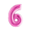 PALLONCINO FORMA NUMERO - PINK 14 POLLICI