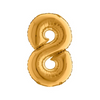 PALLONCINO FORMA NUMERO - GOLD 14 POLLICI