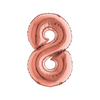PALLONCINO FORMA NUMERO - ROSE GOLD 14 POLLICI