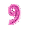 PALLONCINO FORMA NUMERO - PINK 14 POLLICI