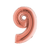 PALLONCINO FORMA NUMERO - ROSE GOLD 14 POLLICI
