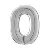 PALLONCINO FORMA NUMERO - ARGENTO 26 POLLICI