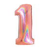 PALLONCINO FORMA NUMERO - ROSE GOLD 40 POLLICI