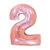 PALLONCINO FORMA NUMERO - ROSE GOLD 40 POLLICI