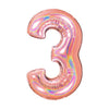 PALLONCINO FORMA NUMERO - ROSE GOLD 40 POLLICI