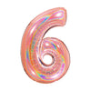 PALLONCINO FORMA NUMERO - ROSE GOLD 40 POLLICI
