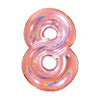 PALLONCINO FORMA NUMERO - ROSE GOLD 40 POLLICI