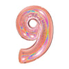PALLONCINO FORMA NUMERO - ROSE GOLD 40 POLLICI
