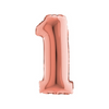 PALLONCINO FORMA NUMERO - ROSE GOLD 14 POLLICI