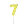 Candele Numero - Sette Glitter Giallo