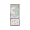 Candele Numero - Tre Glitter Blu Pack