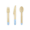 Set di posate in legno Celeste - 18 pezzi